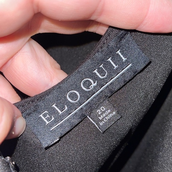 ELOQUII Black Scuba Laser Cut Fit and Flare Knee Length Dress Size 20 - Picture 5 of 6